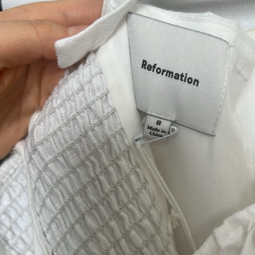 Reformation Balia 100% Linen Dress - White - Picture 9 of 9